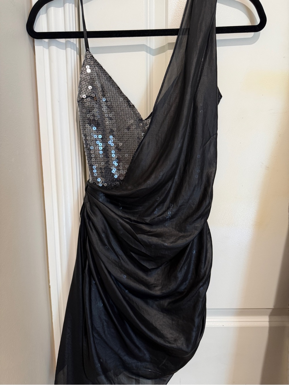 Mistress Rocks Grey & Silver Layered Sequin Dress